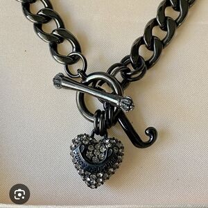 Juicy Couture Silver Heart Charm Necklace